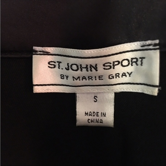 St. John Black Jacket Panels Look Like Silk Excellent Condition - Picture 2 of 11